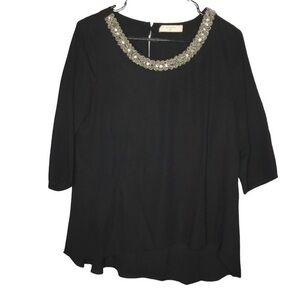 ELODIE Black and silver blouse